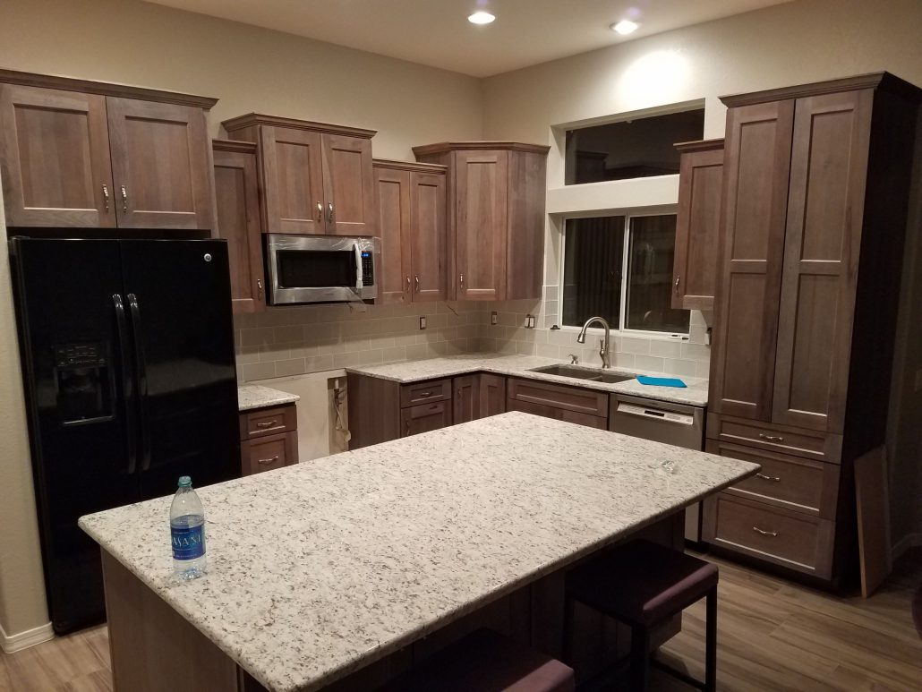 Custom and semi custom kitchen cabinets installation