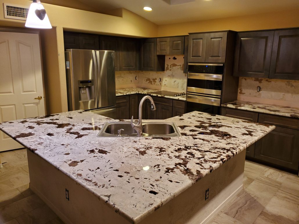 Quartz and granite countertops templating and install