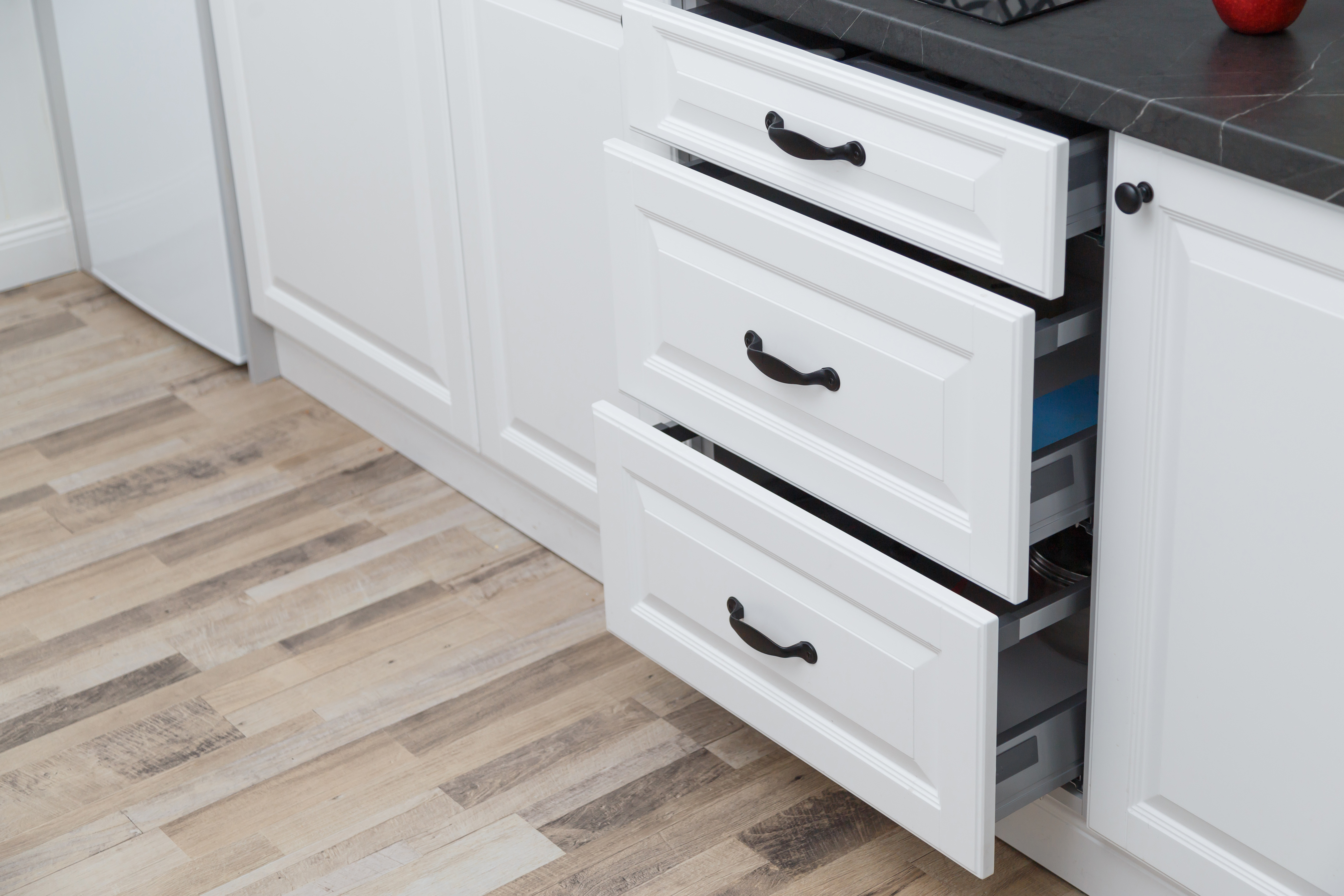 Upgrading drawers with organizers and soft close