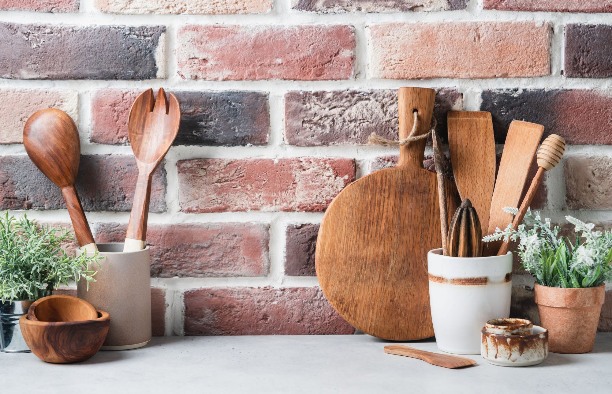 Brick backsplash kitchen